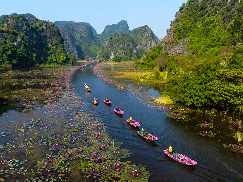 Ninh Binh Tour - 2 Days 1 Night: Hanoi - Hoa Lu - Tam Coc - Mua Cave - Thai Vi Temple - Bich Dong Pagoda - Thung Nham Bird Valley